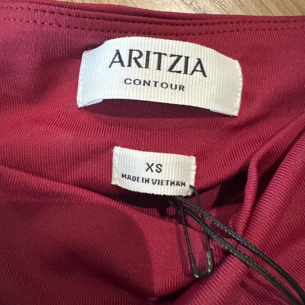 Aritzia NWT Mini dress Marroon - Picture 6 of 8